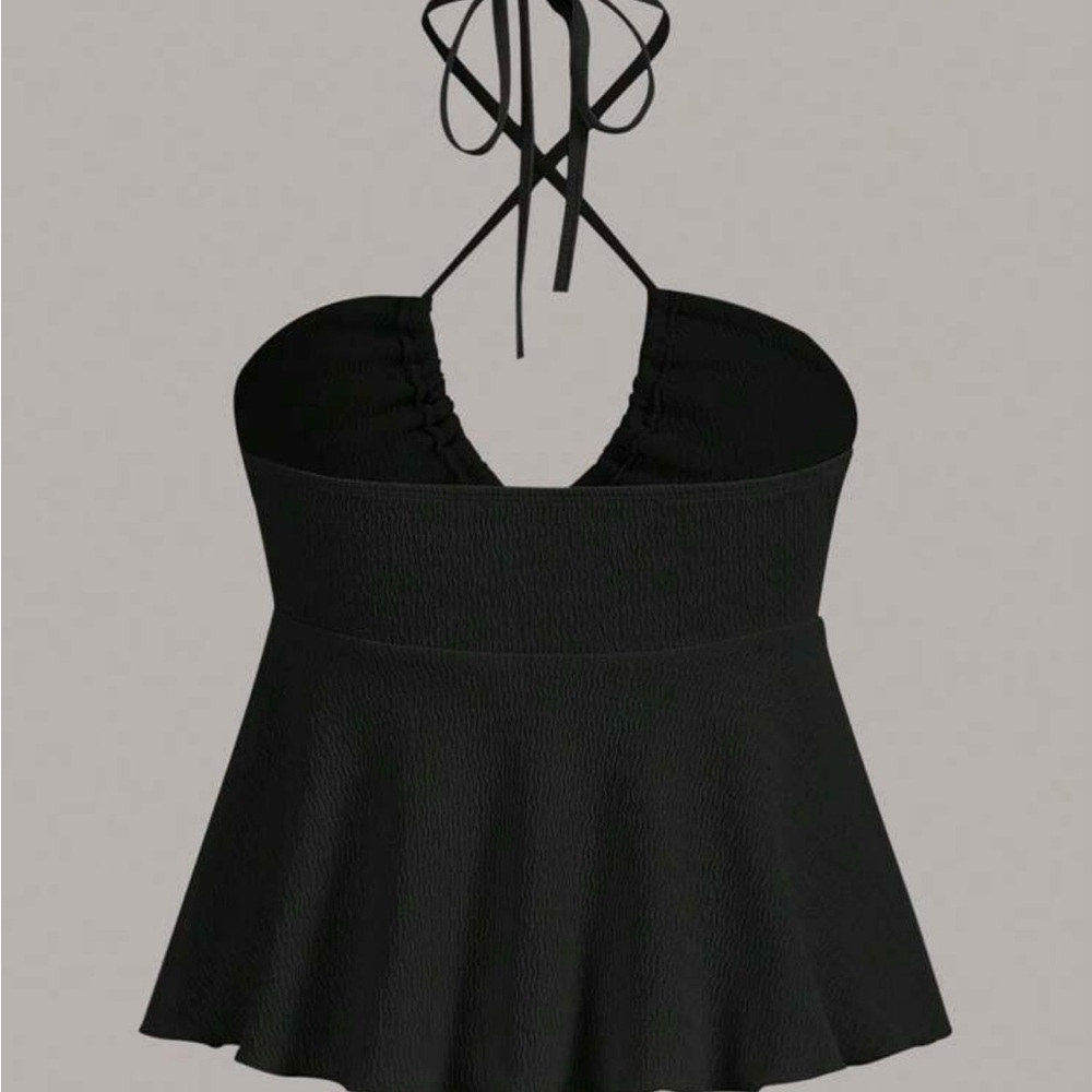 Black Halter Top - Picture 2 of 3